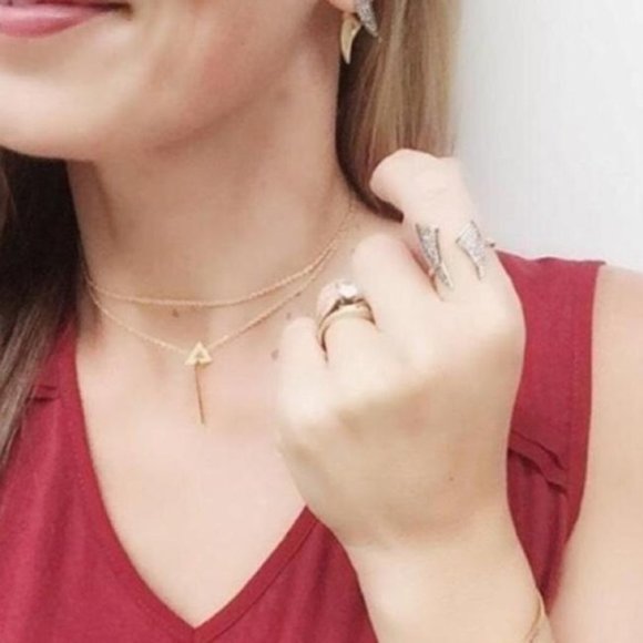 :: Stella & Dot⚜️🌚Pavé Horn Ear Jacket Earrings - Picture 5 of 8